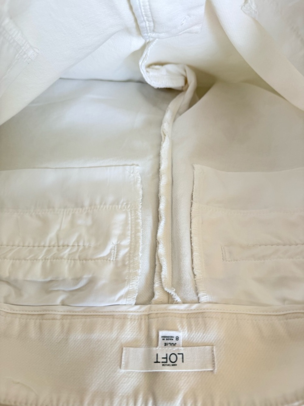 Ann Taylor Loft Rivera Pant “Julie Fit” White size 8 - Picture 16 of 16